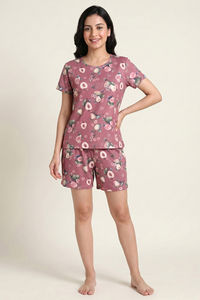 Zivame Buttersoft Knit Poly Short Set - Mesa Rose — thumbnail 2